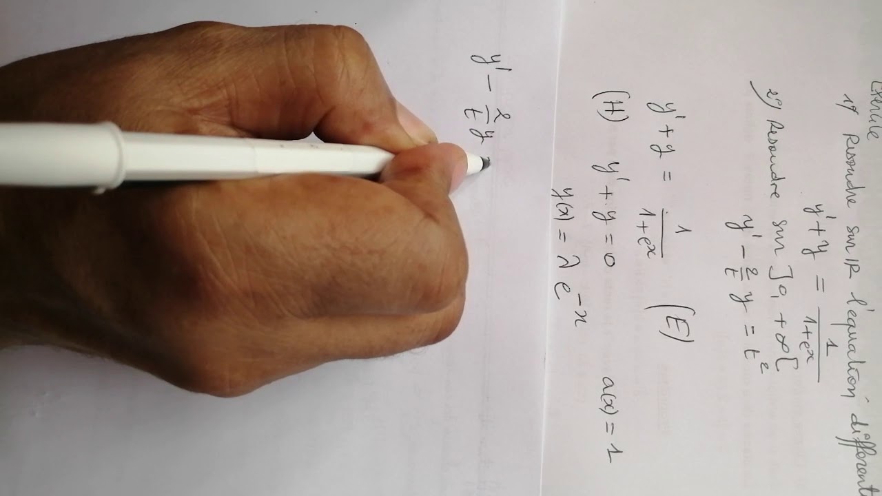 Equation différentielles en MPSI