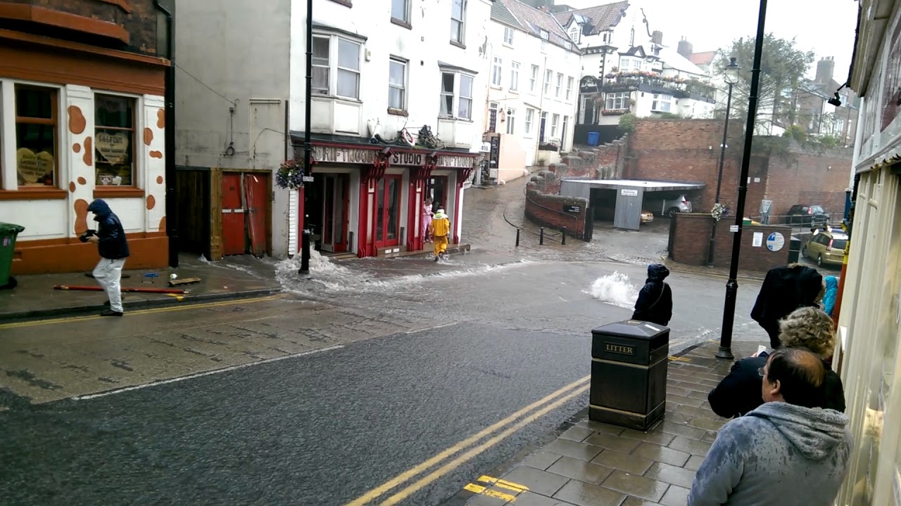 Scarborough storm, bottom of Eastborough