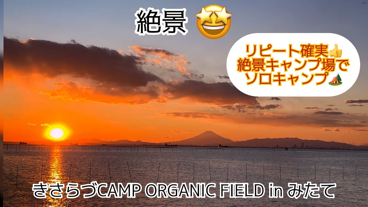 おっさんソロキャンプ🏕️きさらづCAMP ORGANIC FIELD in みたて🏕️