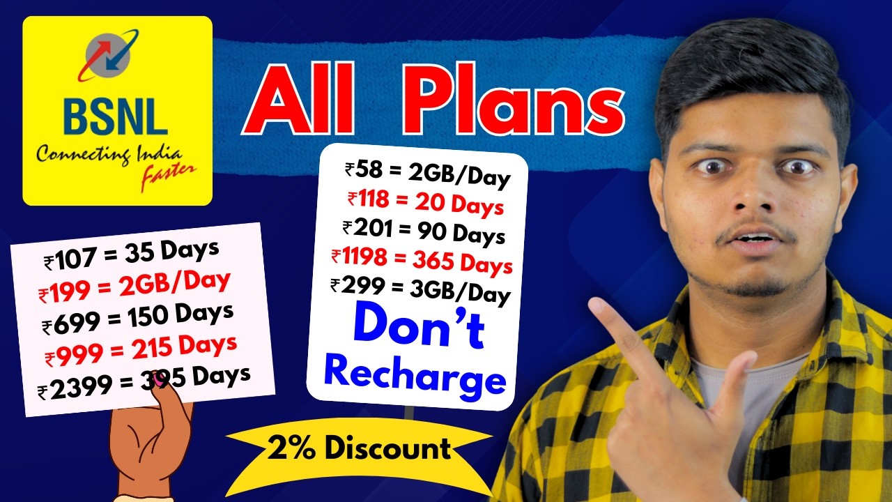 BSNL Recharge Plans 2025: Data, Calls, Validity & More