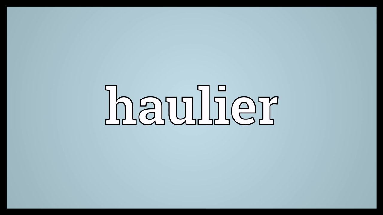 Haulier Meaning   | haulier means  