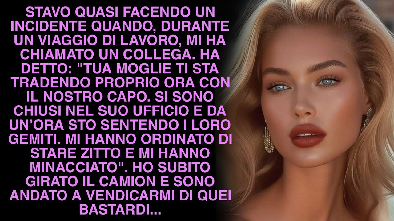 STAVO QUASI FACENDO UN INCIDENTE QUANDO, DURANTE UN VIAGGIO DI LAVORO, MI HA CHIAMATO UN COLLEGA