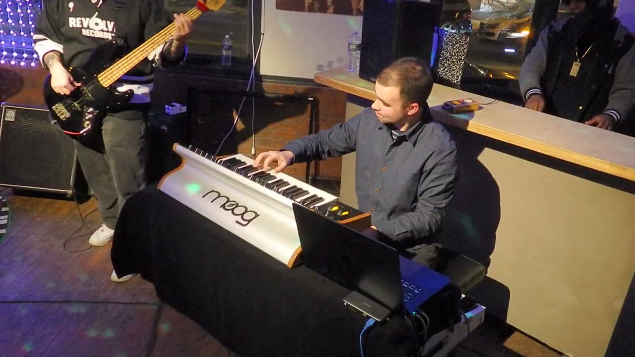 The Damone Jackson Outcome Band at Revolver Records 1-25-2026 Short Video of More Harry On the Moog!