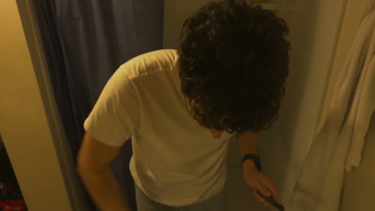 me brushing my teeth