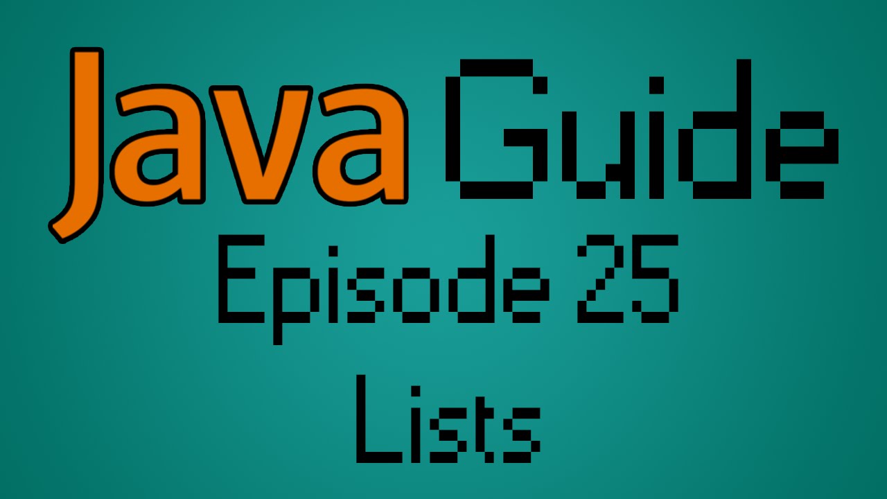 מדריך Java - פרק 25 - רשימות