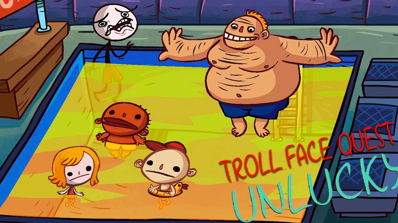 ЖЕЛТЫЙ БАССЕЙН! ЗАТРОЛЛИЛ ВСЕ НЕУДАЧИ в Веселой игре Troll Face Quest Unlucky от Cool GAMES
