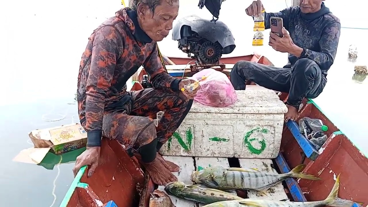 Satu hari full memanah ikan Hasilnya sangat memuaskan