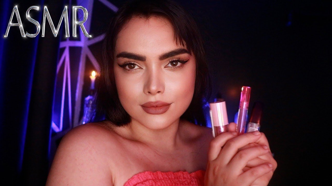 صدای لیپ گلاس و آدامس|برات لیپ گلاس میزنم|persian asmr|asmr farsi