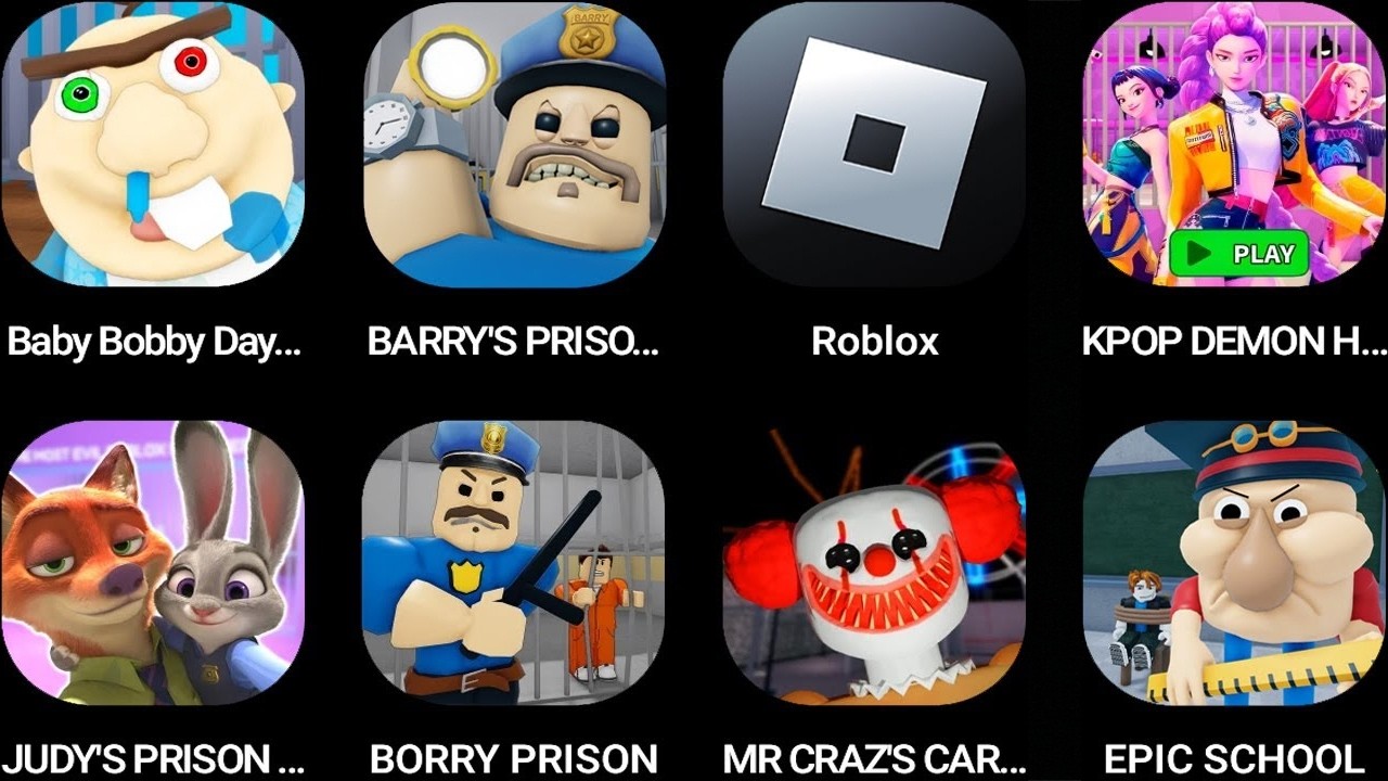 ROBLOX,POCOYO'S PRISON,MR. STINKY DETENTION,Bob the Dentist,MR. STINKY'S PRISON,Miss Ani-Tron's...