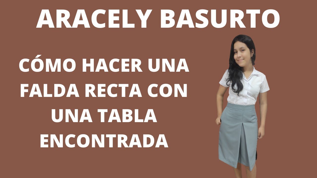 COMO HACER UNA FALDA RECTA CON UNA TABLA ENCONTRADA