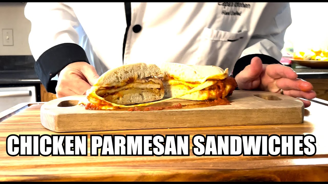 Homemade Chicken Parm Sandwich on Fresh Ciabatta