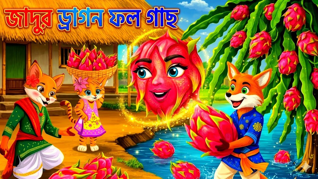 জাদুর ড্রাগন ফল গাছ | Magic Dragon Fruit Tree | বাংলা কার্টুন গল্প | Moral Story
