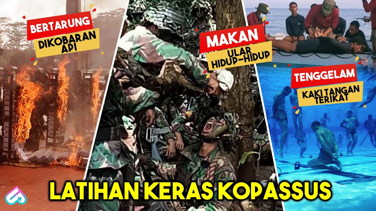 GANASNYA GEMBLENGAN PASUKAN ELIT INDONESIA! 10 Latihan Keras Kopassus Indonesia yang Mirip di Neraka