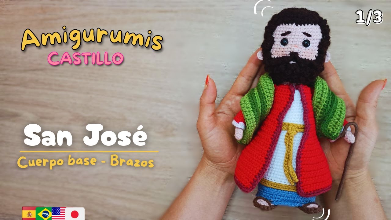 San José Tutorial #1 / Pesebre tejido a crochet  / Navidad Amigurumi / paso a paso / Belén tejido