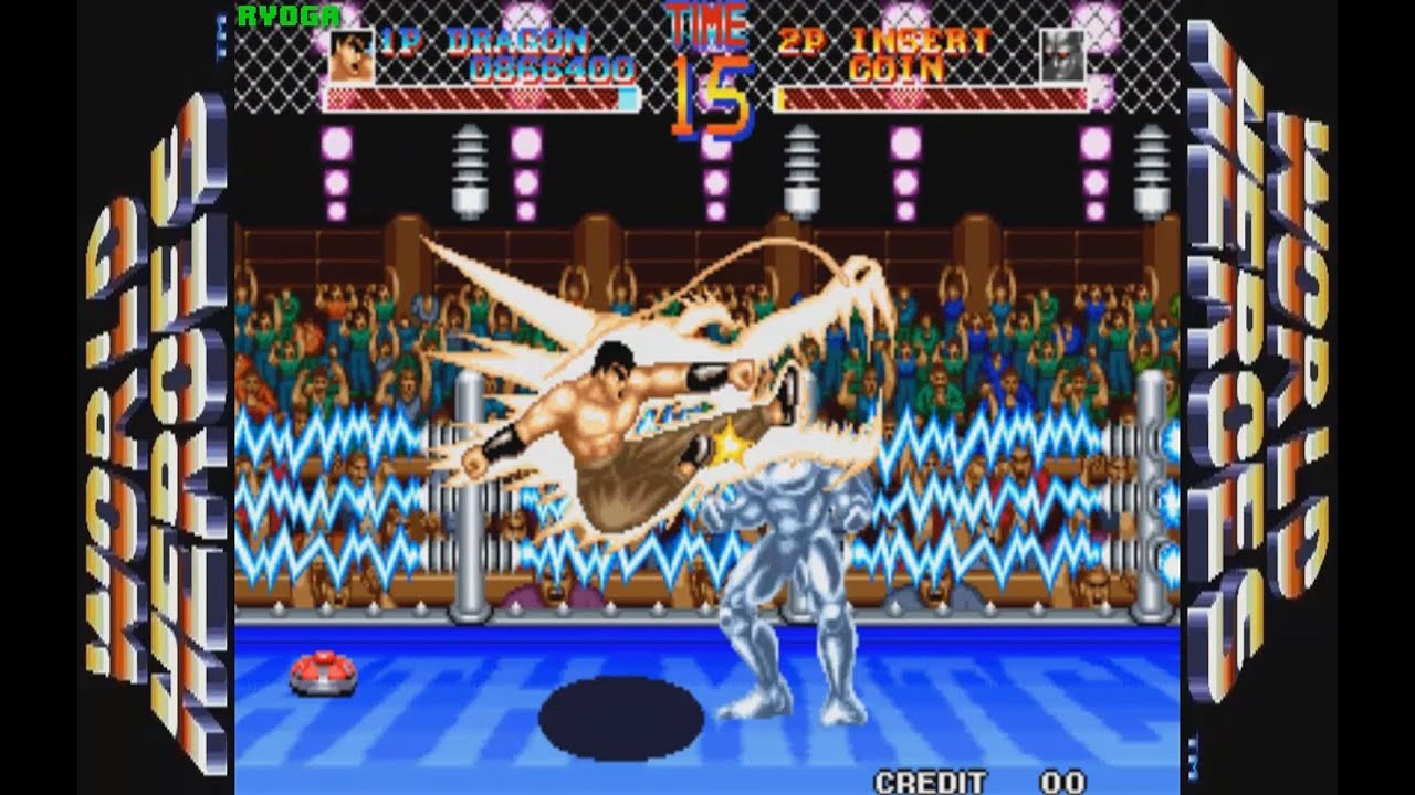 WORLD HEROES (ARCADE NEOGEO MVS) 1CC DRAGON「DEATH MATCH MODE」 (LONGPLAY)