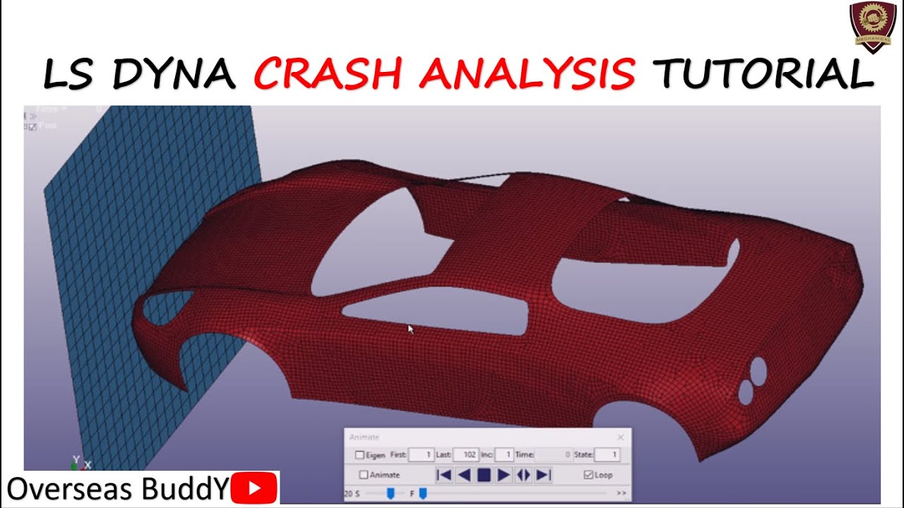 Ls Dyna Tutorial | Crash analysis | Frontal crash analysis-ls dyna examples| explicit