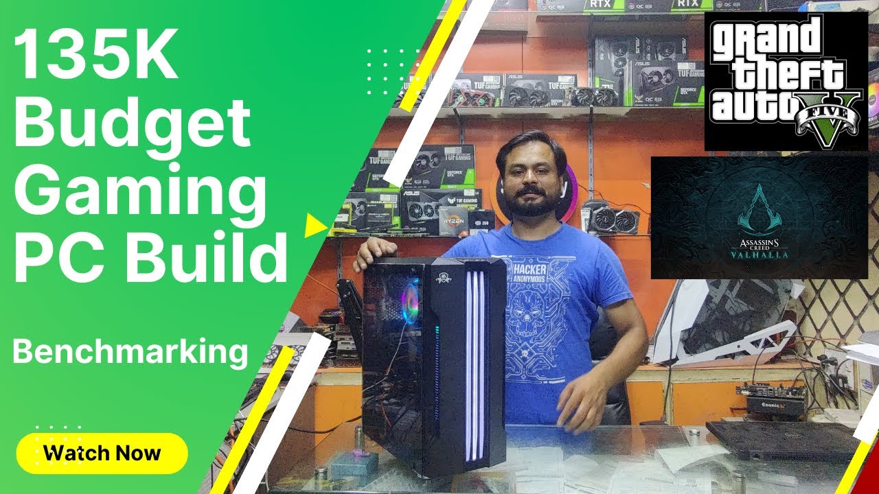 135K Budget Gaming PC | Ryzen 5 2600X | GTX 1080 | with Benchmarking