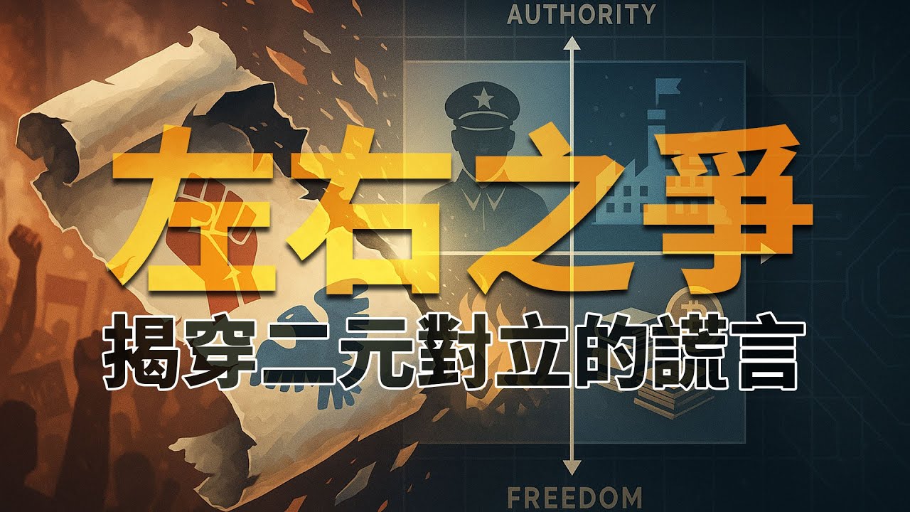 【論國家與自由 1】我們被「左右二元對立」洗腦了！揭穿政治光譜的謊言：自由與權力，才是政治立場真正的分界線！