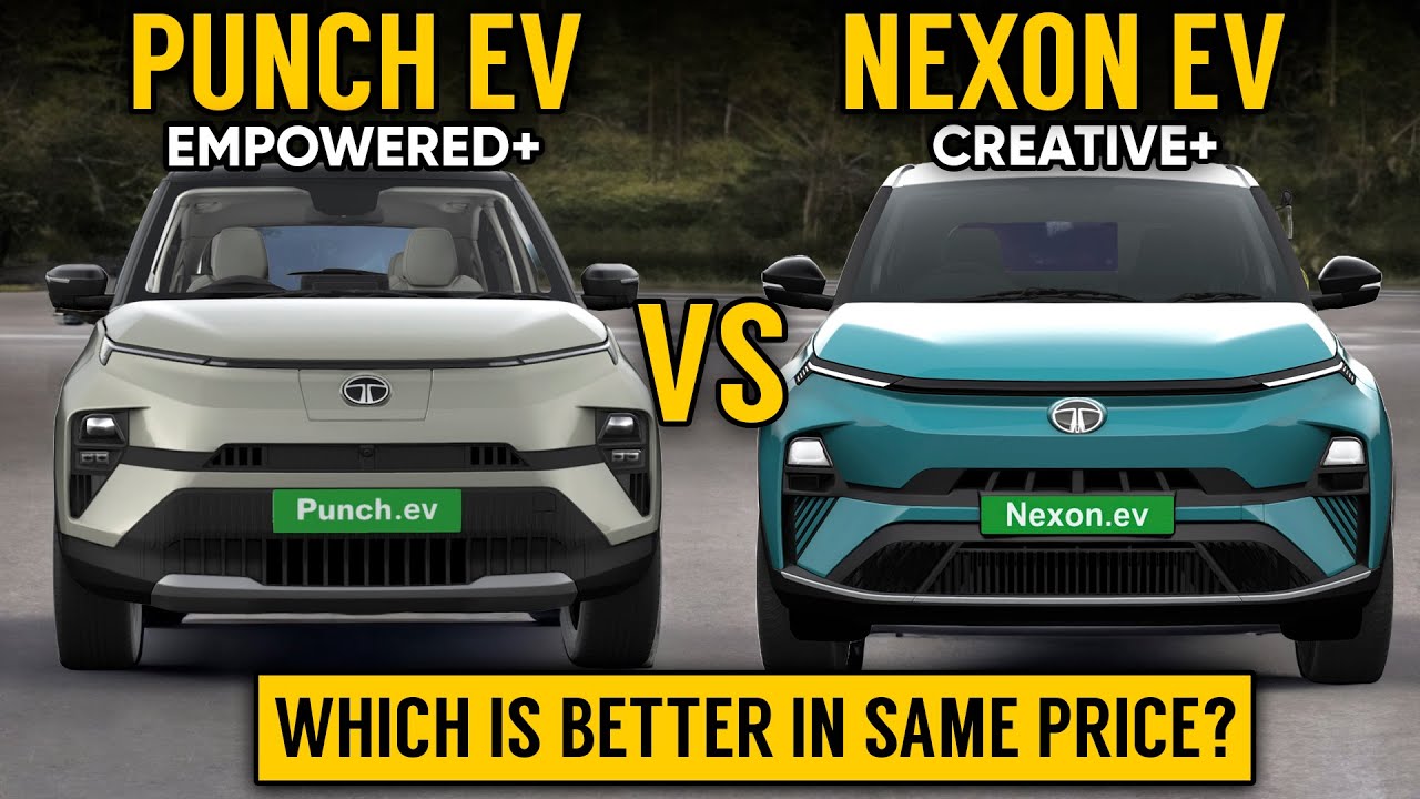 Tata Punch EV VS Nexon EV | Punch EV Empowered+ vs Nexon EV Creative+ comparison | Which is better?