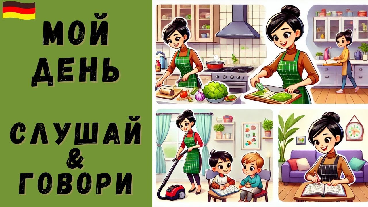 Немецкий на слух | Мой день на немецком 🇩🇪