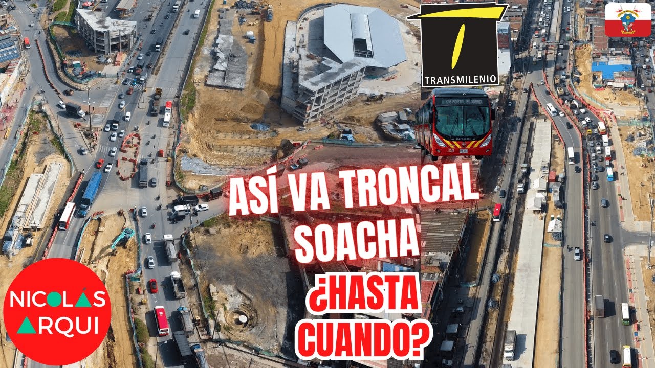 Así va la Construcción de Troncal TransMilenio en Soacha 🇨🇴 - Avance de Obra en Autopista Sur Fase 2