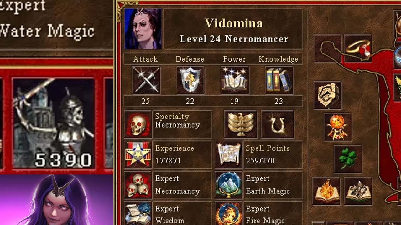 Heroes 3: Necropolis redux, Vidomina vs Loynis (Castle)