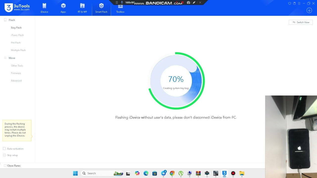 How to flash iPhone 7 on Passcode, disabled or unavailable with 3utools