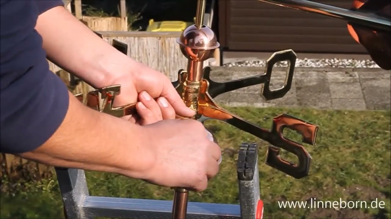Aufbau und Montage - Wetterfahnen, Wetterhahn, Weather Vane, Girouette