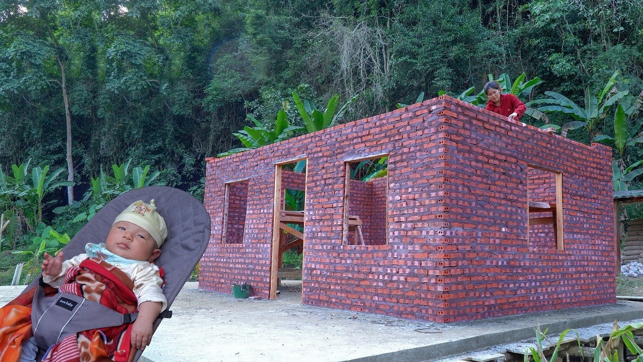 FULL VIDEO: 165 days building dream home with my son, from laying the foundation to build the walls