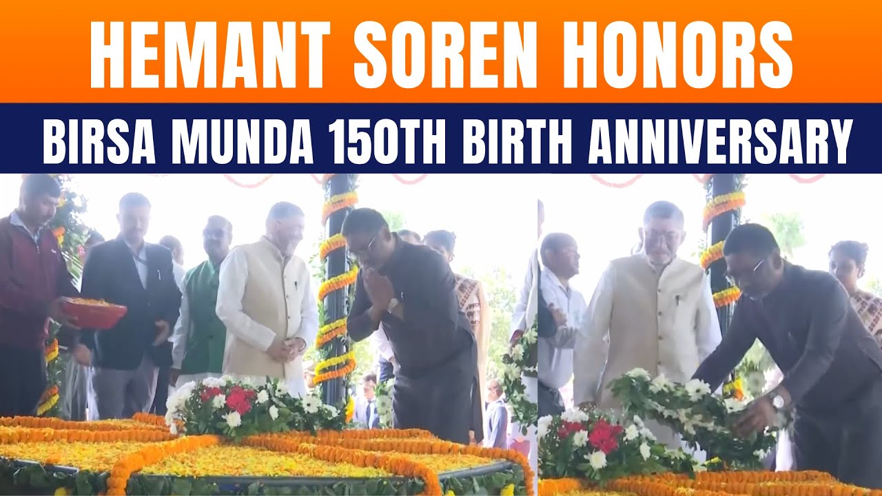Hemant Soren Pays Tribute To Birsa Munda On His 150th Birth Anniversary In Ranchi | News9