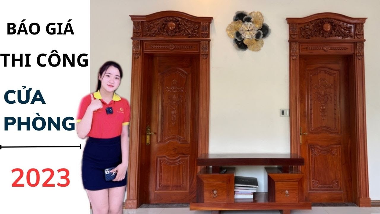 Báo giá cửa phòng gỗ gõ đỏ năm 2023