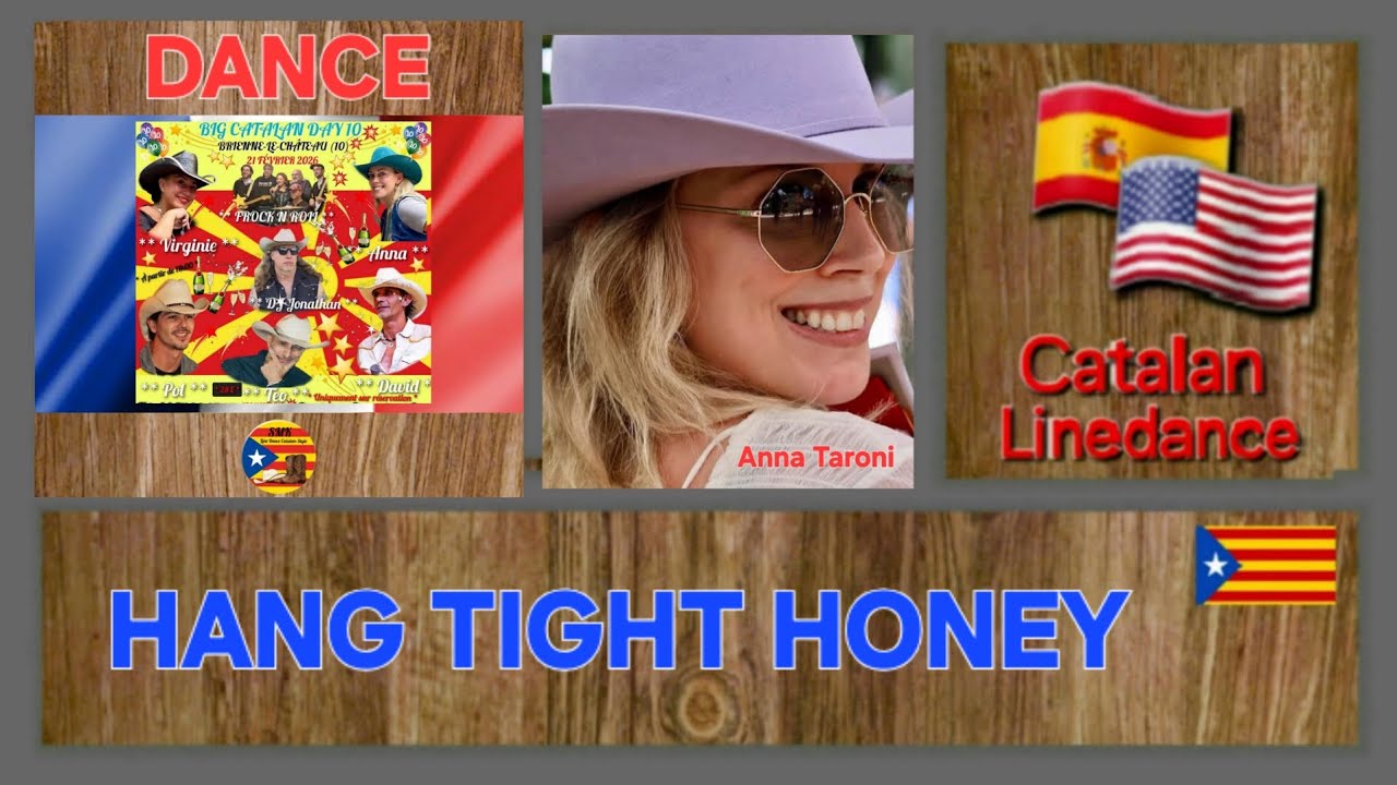 HANG TIGHT HONEY ❤️ Linedance Catalan Style with Anna Taroni / Big Catalan Day 10 France 🇨🇵🇪🇦 #dance