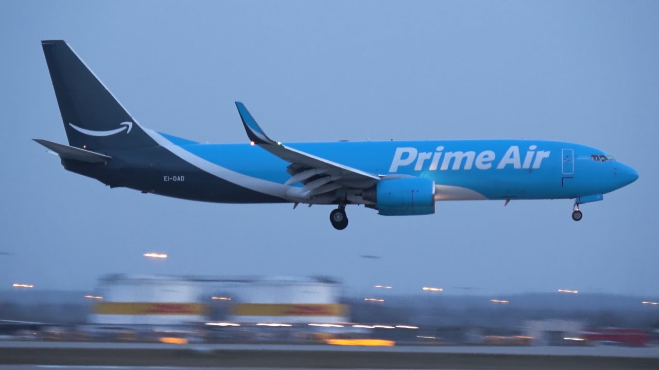 Amazon Prime Air Boeing B737-8AS(BCF) EI-DAD LEJ/EDDP Leipzig/Halle Airport second first landing