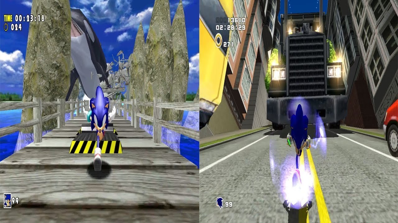 Evolution of chase sections in 3D Sonic games