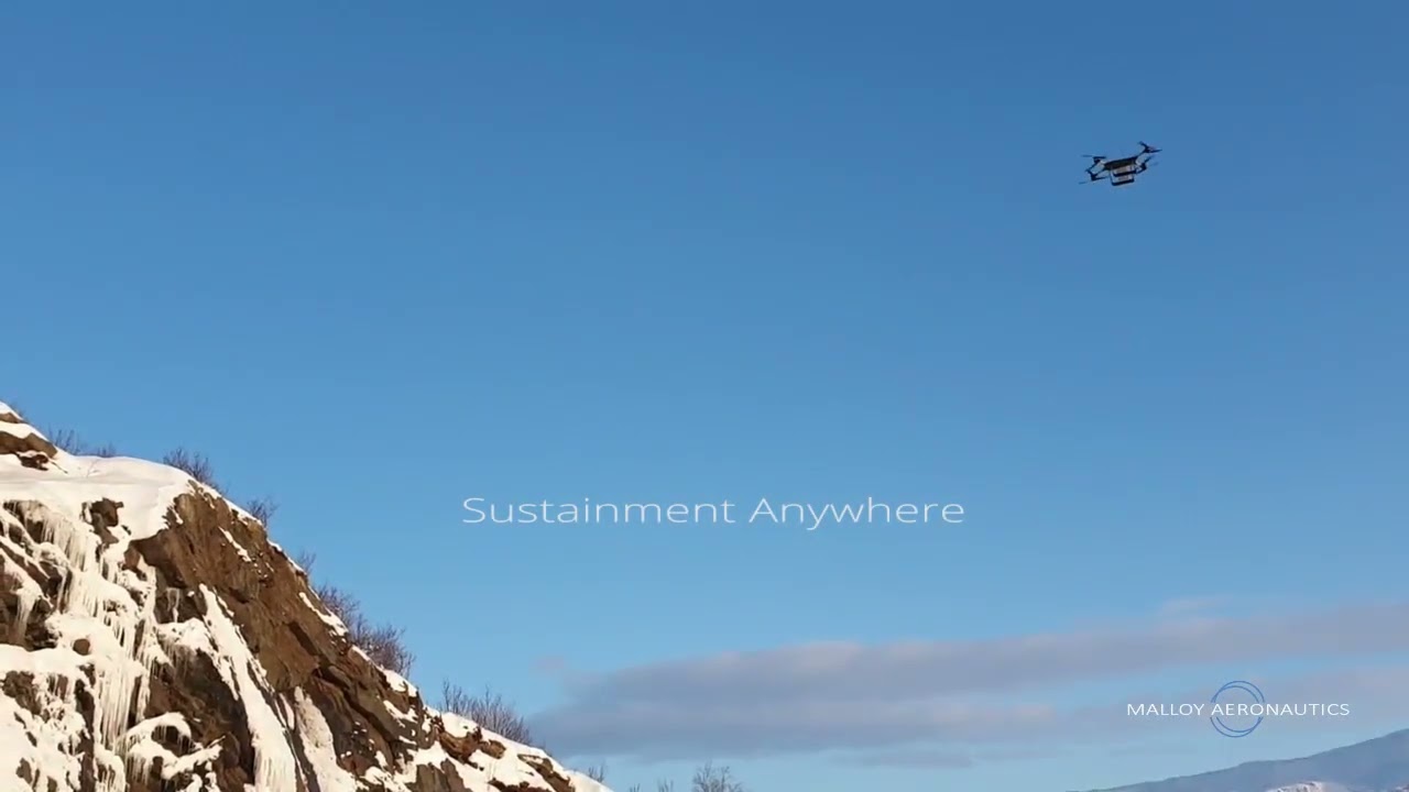 Malloy Aeronautics T150 performs uncrewed logistics in The Arctic, Norway.