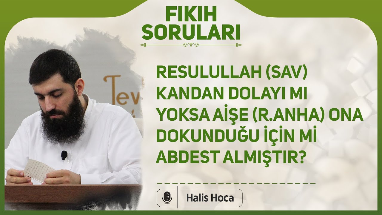 Resulullah (sav) kandan dolayı mı yoksa Aişe (ra) ona dokunduğu için mi abdest almıştır? Halis Hoca