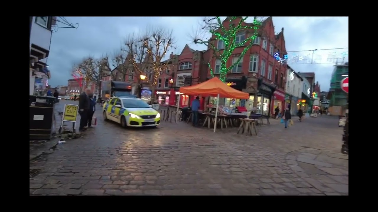 Christmas lights 2023 chesterfield town centre Derbyshire U.K.