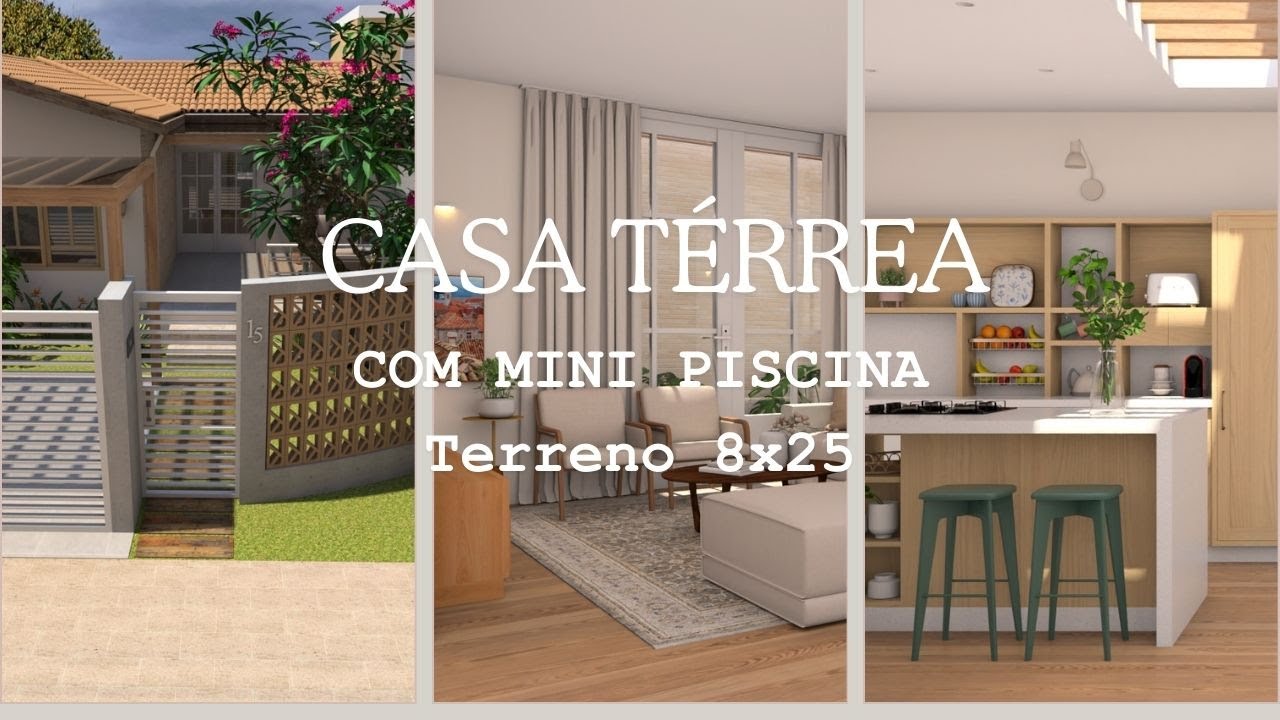 Casa Térrea Lazer Completo/ Cozinha com ilha/Terreno 8x25