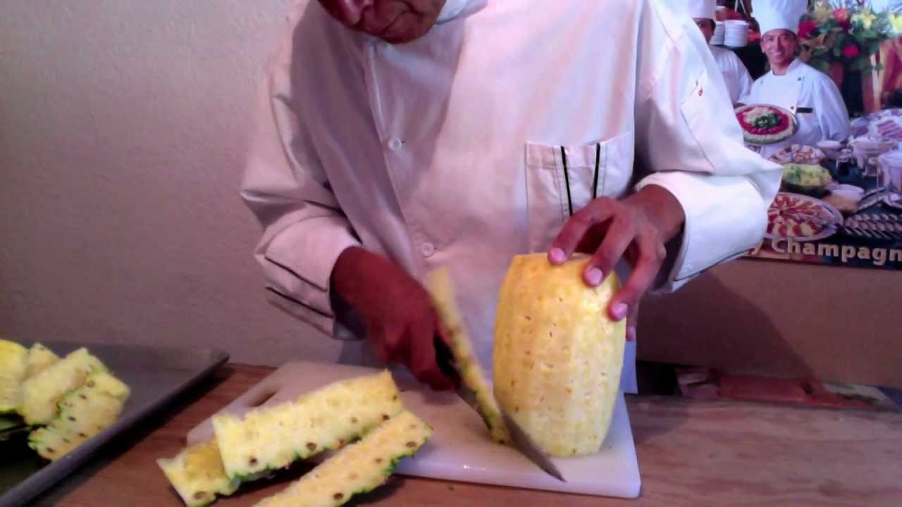 COMO PELAR UNA PIÑA  Técnicas Culinarias Chef Vargas México