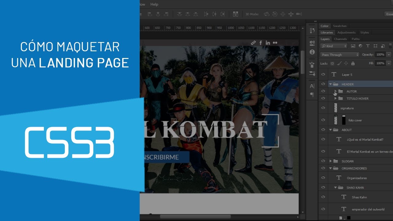 Cómo maquetar una landing page de PHOTOSHOP a HTML5 y CSS SIN FRAMEWORKS | Parte 02 de 02: CSS