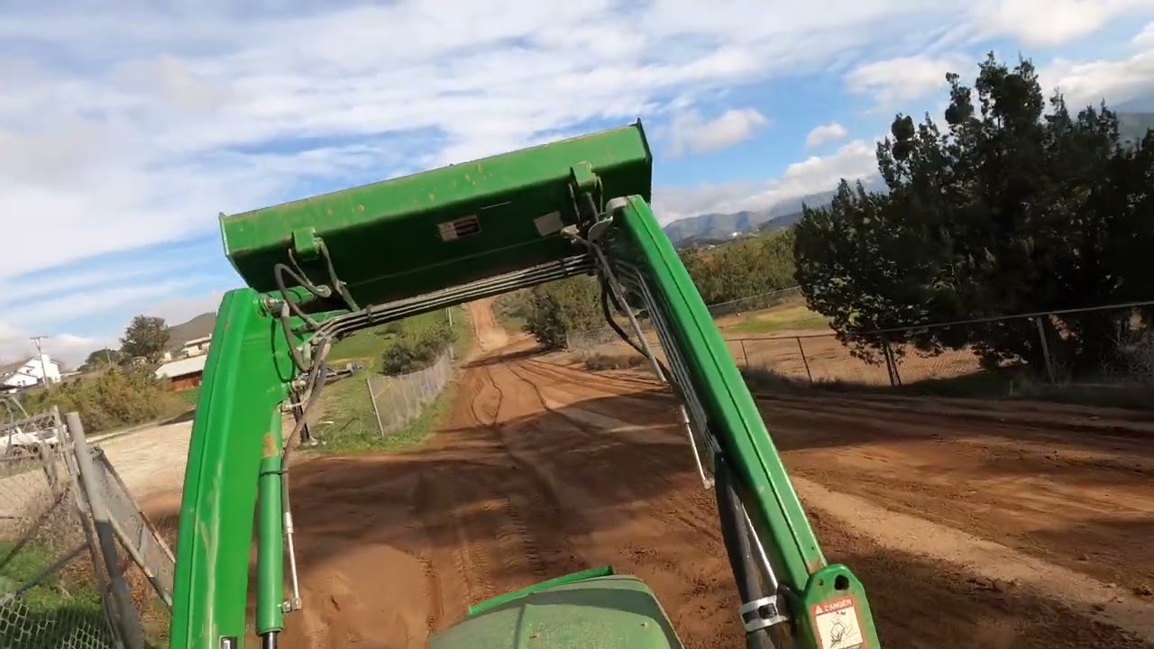 John Deere driveway repair. #Gannon #tractor #ruts #repair