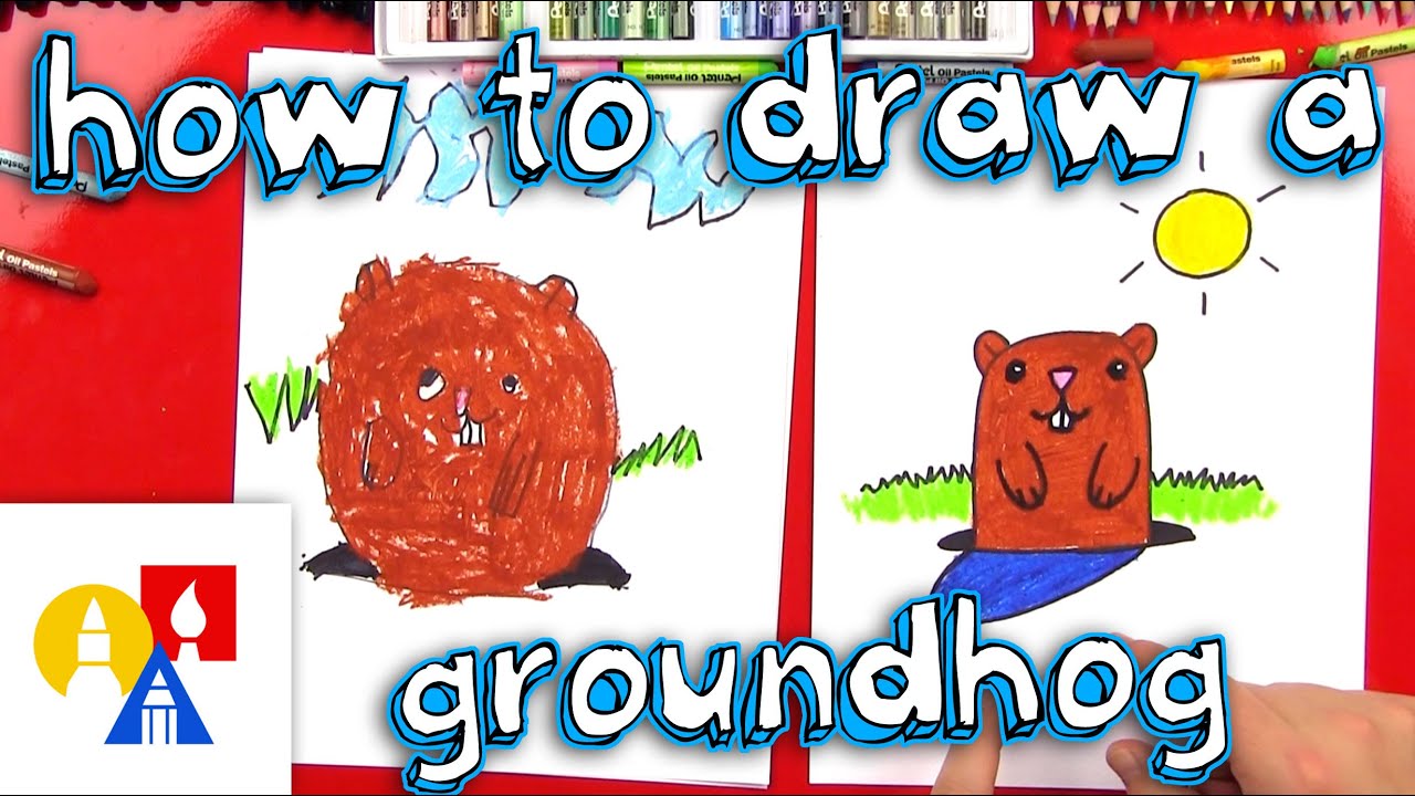 How To Draw A Cartoon Groundhog