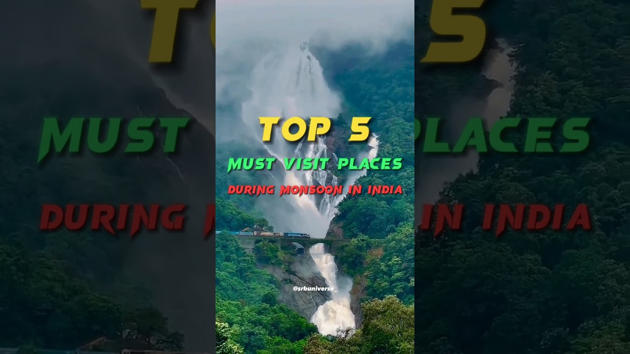 Top 5 must visit places during monsoon in India #shorts