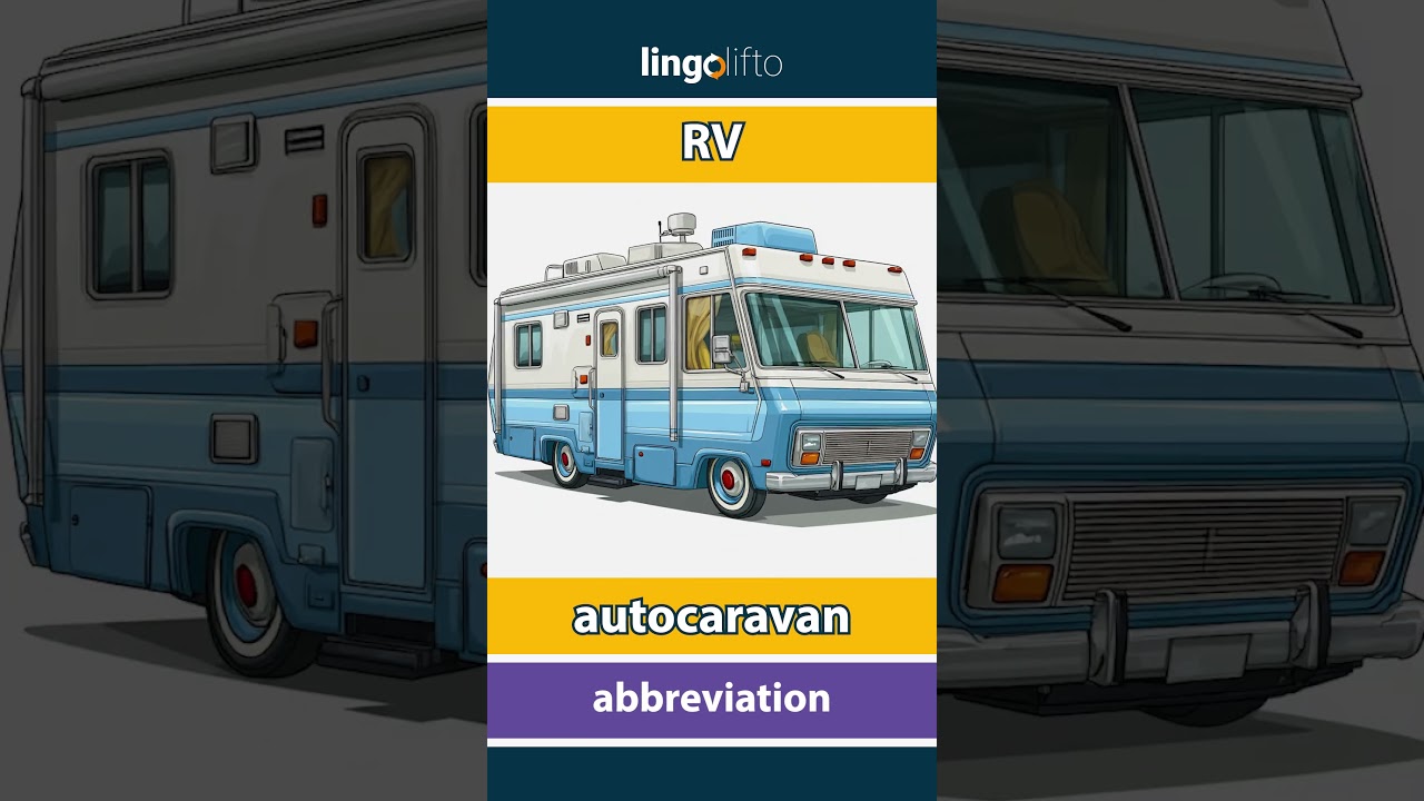 🇬🇧🇷🇴 RV - autocaravan : learn English : să învățăm engleza : vocabulary builder