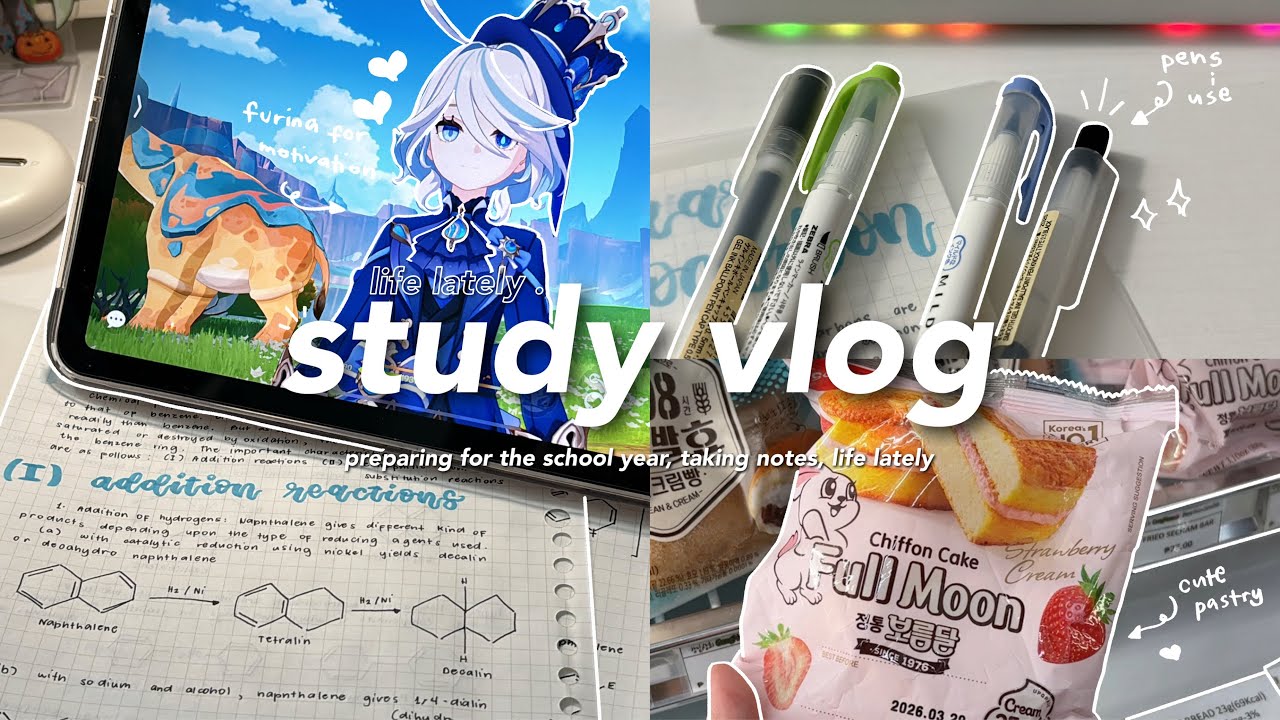 6am productive study vlog 📓☕ preparing for the school year, uni life update, 6am mornings, notes