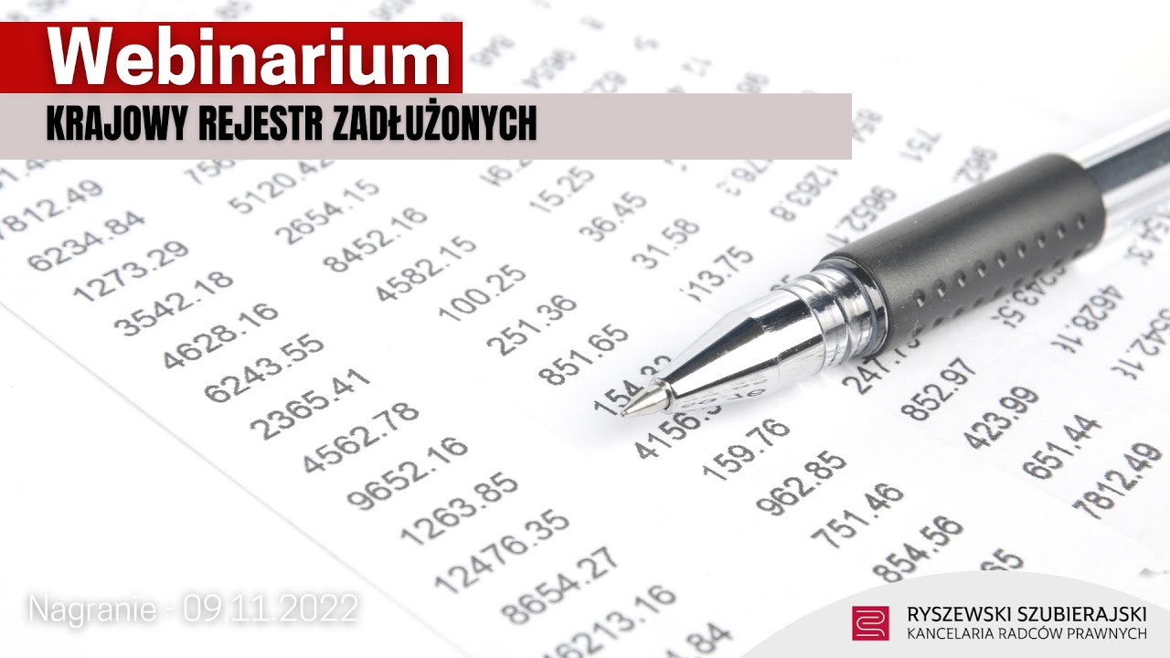 Webinarium: KRAJOWY REJESTR ZADŁUŻONYCH