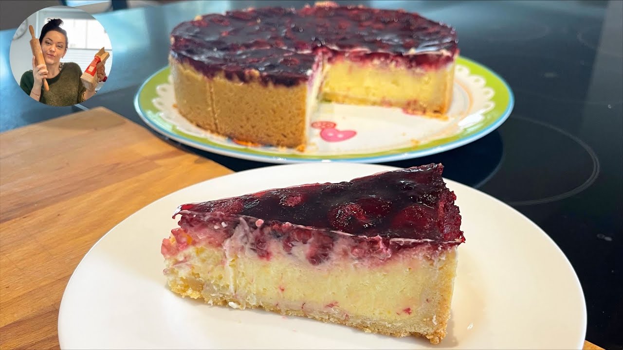 Himbeer Schmand Kuchen / Schmandkuchen mit Beeren / Fruchtiger Himbeerkuchen