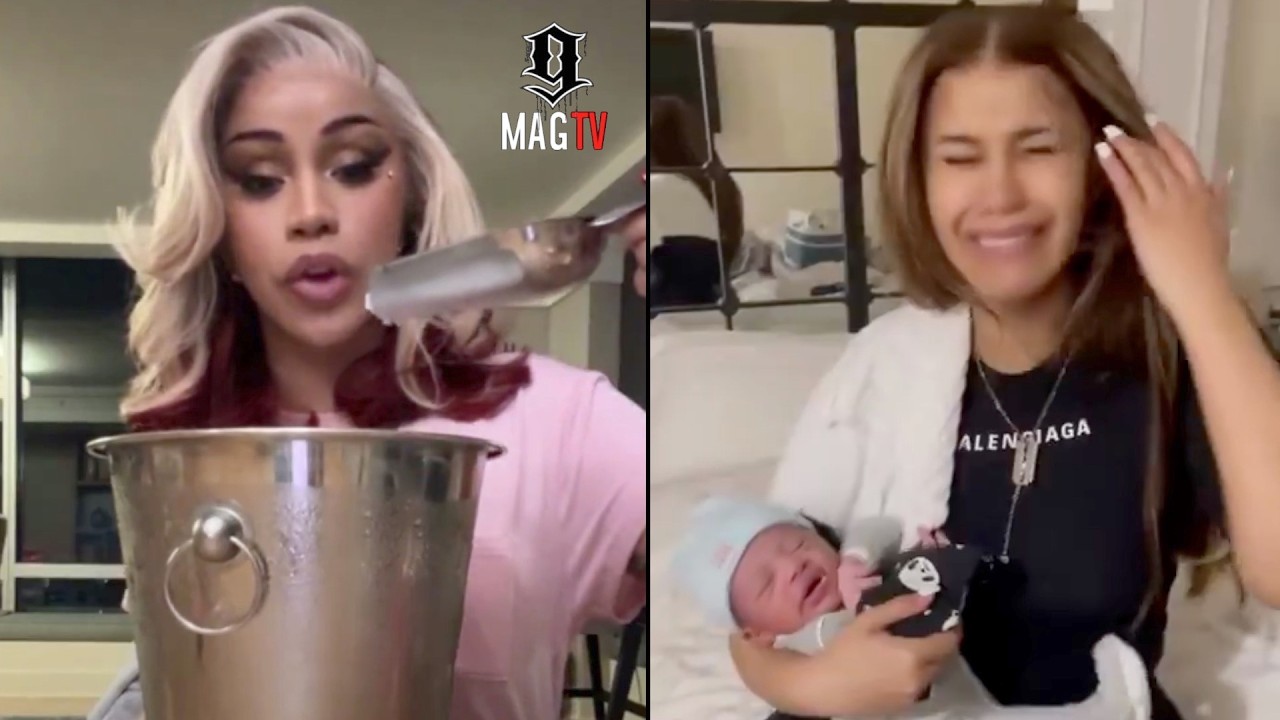 Cardi B Fans Speculate She's Preggo With Her 5th Child After Eating Ice For 3 Minutes Straight! 🥶