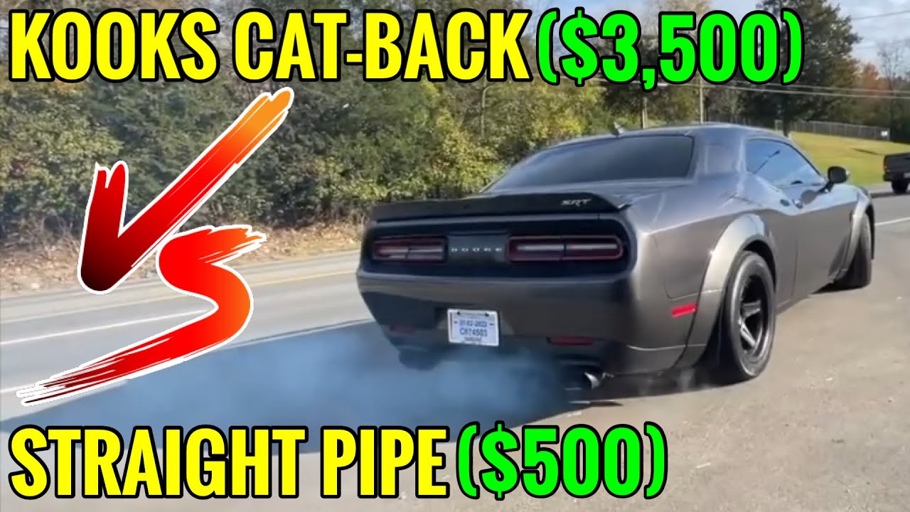 840hp Dodge Demon: $3,500 Kooks Exhaust Vs STRAIGHT PIPE!