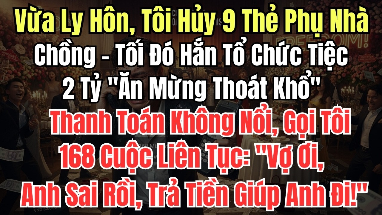 Vừa Ly Hôn, Tôi Hủy 9 Thẻ Phụ Nhà Chồng – Tối Đó Hắn Tổ Chức Tiệc 2 Tỷ 